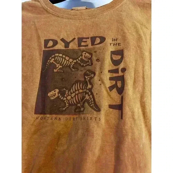 Dyed In The Dirt Dinosaur Montana Dirt Shirt Kids Large New - Picture 3 of 10
